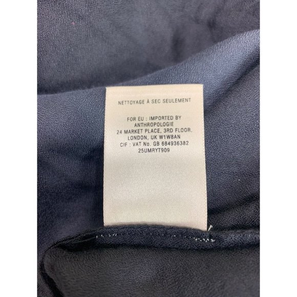 Anthropologie Floreat Gauzy Embroidered Boho Blouse Size M Relaxed Ivory/Blue - Picture 9 of 9